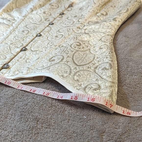 Bridal steel boned corset - gold beige - Picture 9 of 13